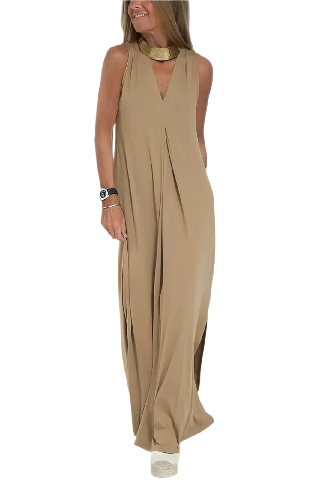 Clara – Elegant Long Dress with Matching Cardigan for Women