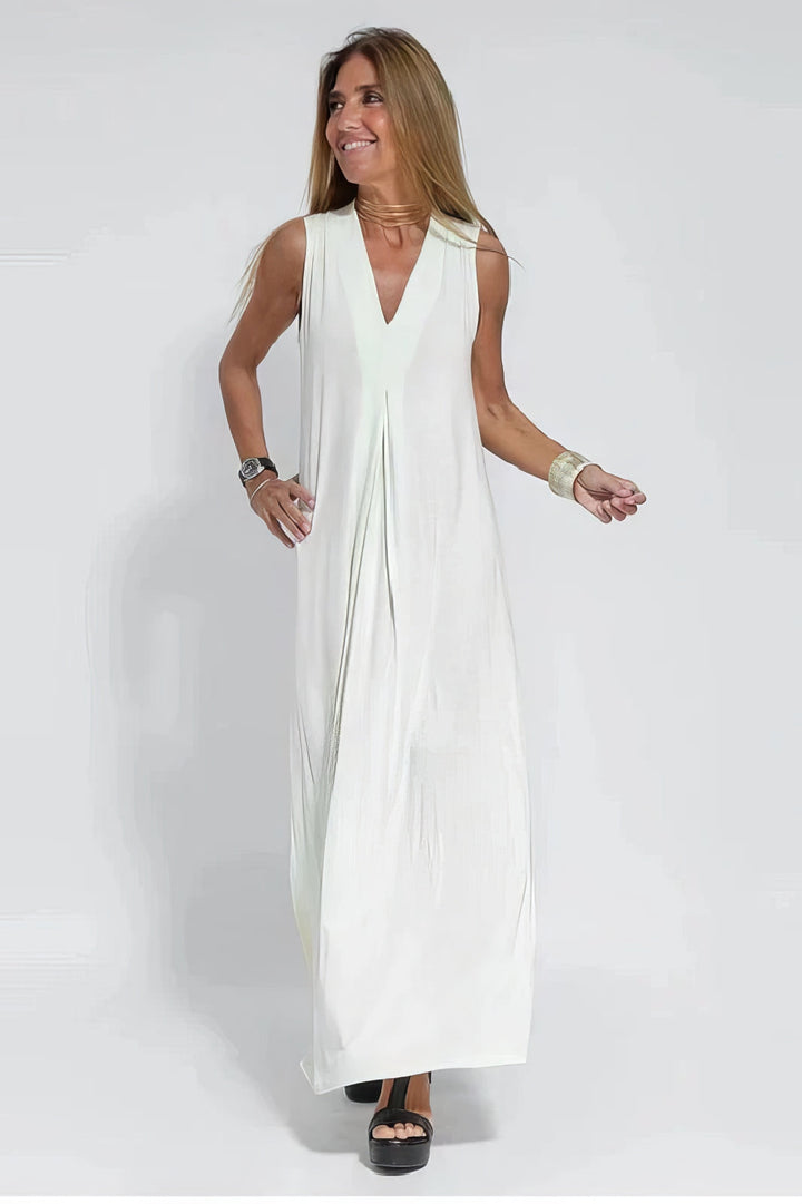 Clara – Elegant Long Dress with Matching Cardigan for Women