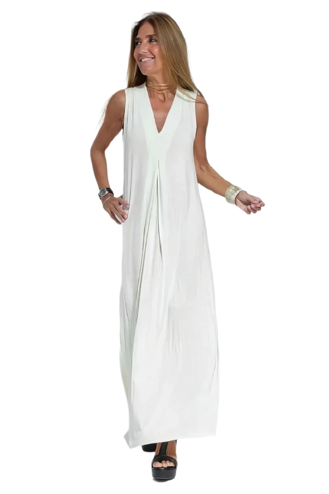 Clara – Elegant Long Dress with Matching Cardigan for Women