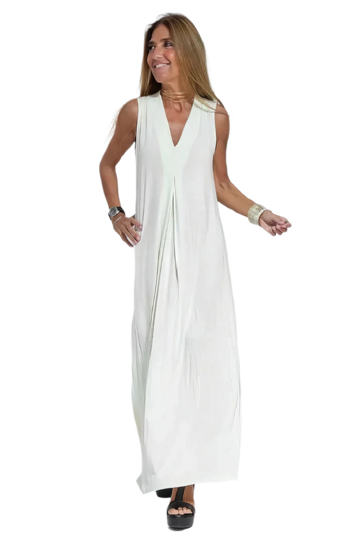 Clara – Elegant Long Dress with Matching Cardigan for Women
